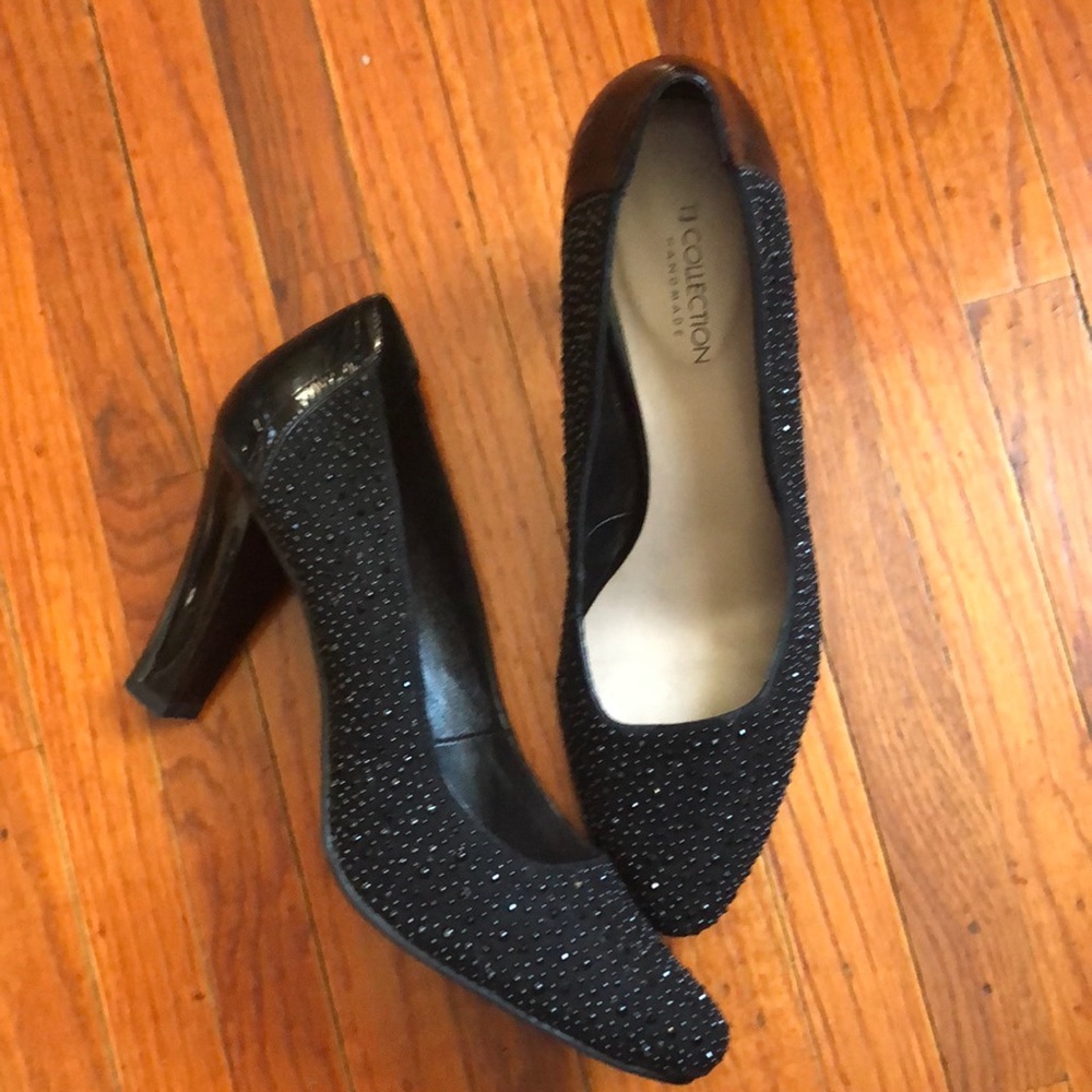TJ Collection handmade beaded pumps sz 40